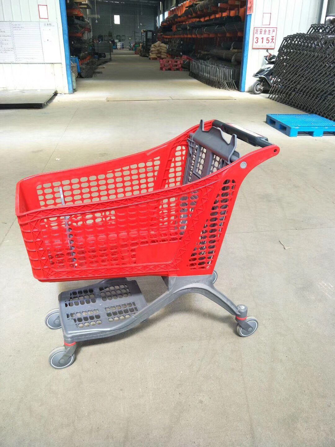 cheap price factory supply Fashion Plastic  Retail Grocery Hand Push  Shopping Trolley With Seat