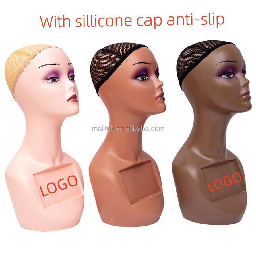 Fashion Female Head Mannequin without shoulder Model For Display Hat Scarf Hair Wig