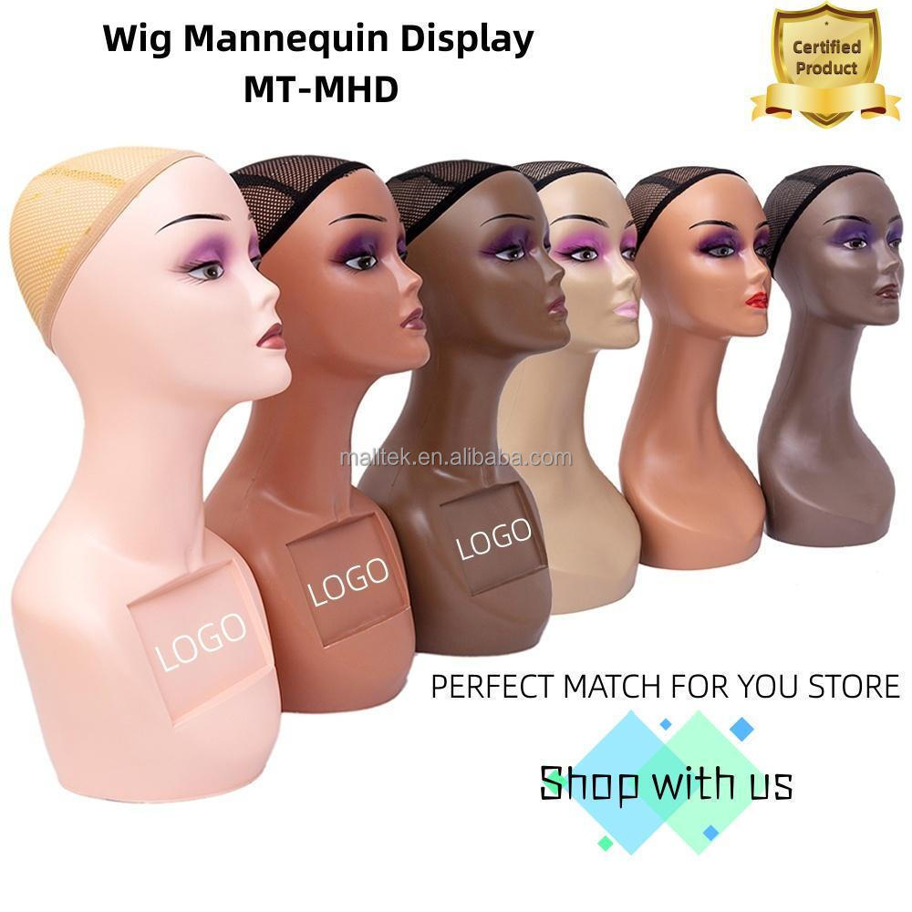 Fashion Female Head Mannequin without shoulder Model For Display Hat Scarf Hair Wig