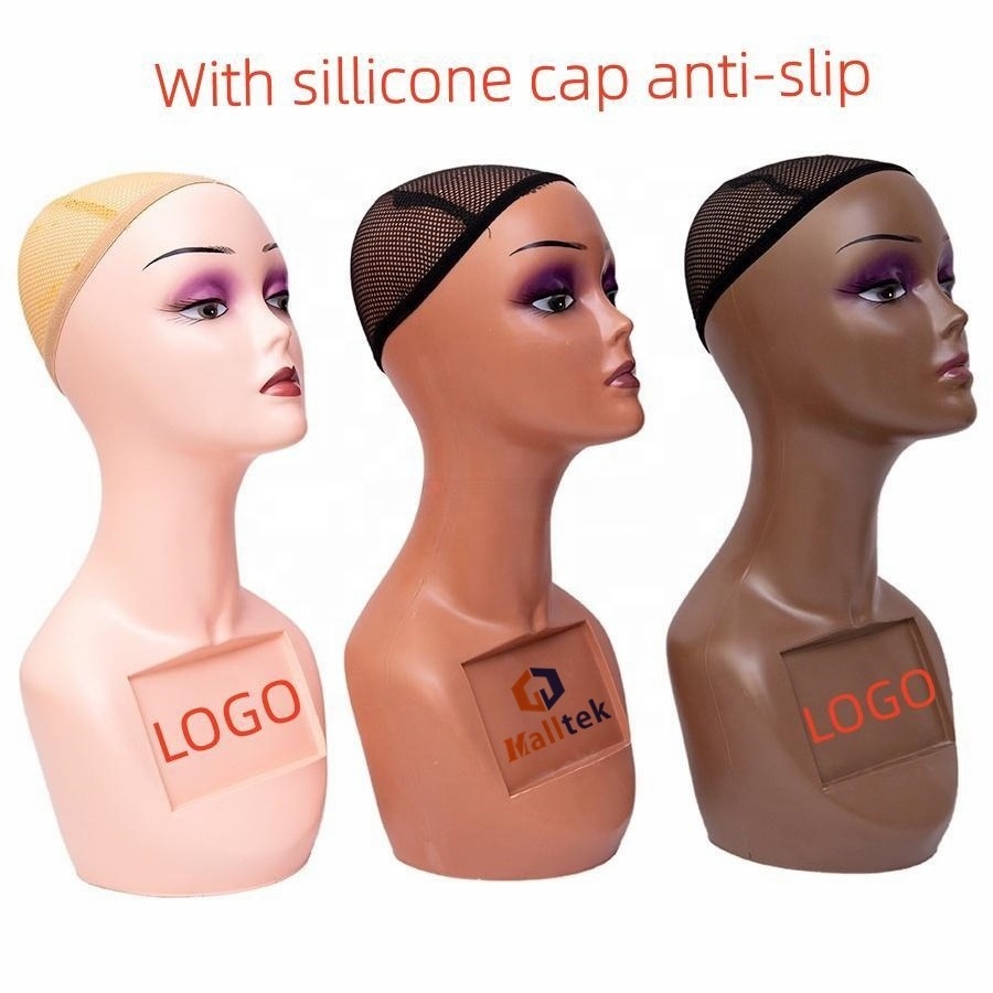 Female Head Mannequin without shoulder Model For Display Hat Scarf Hair Wig