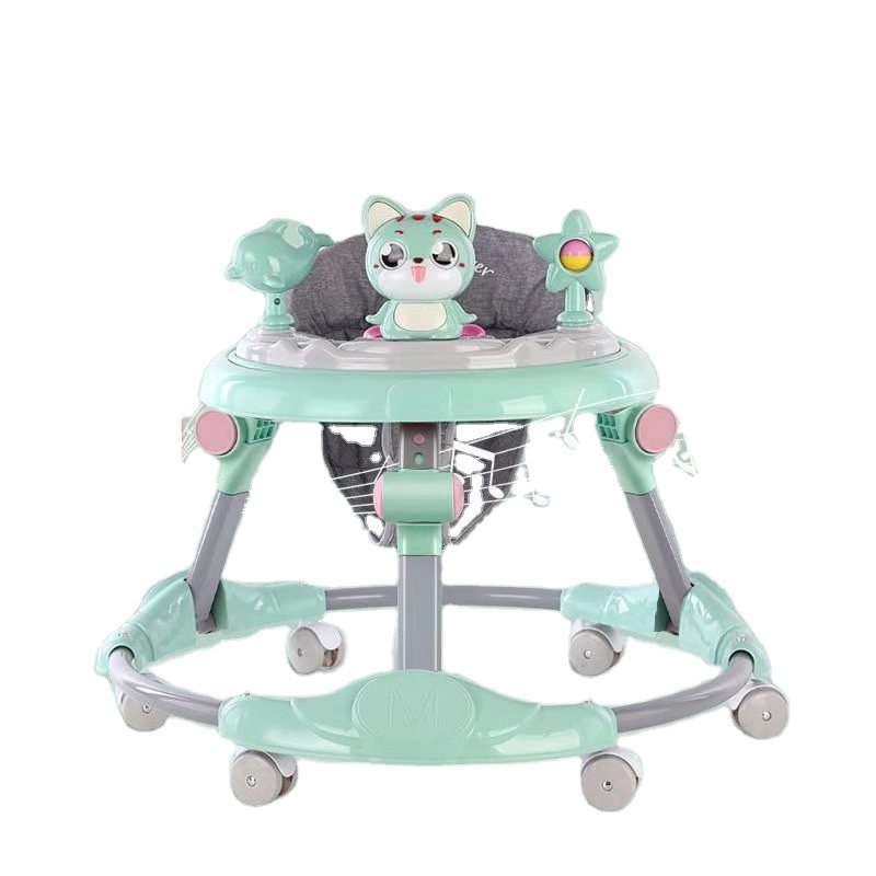 Baby Activity Walker Foldable Music Light Baby Walk Learning Anti O Leg Boys Girls Developmental Walker