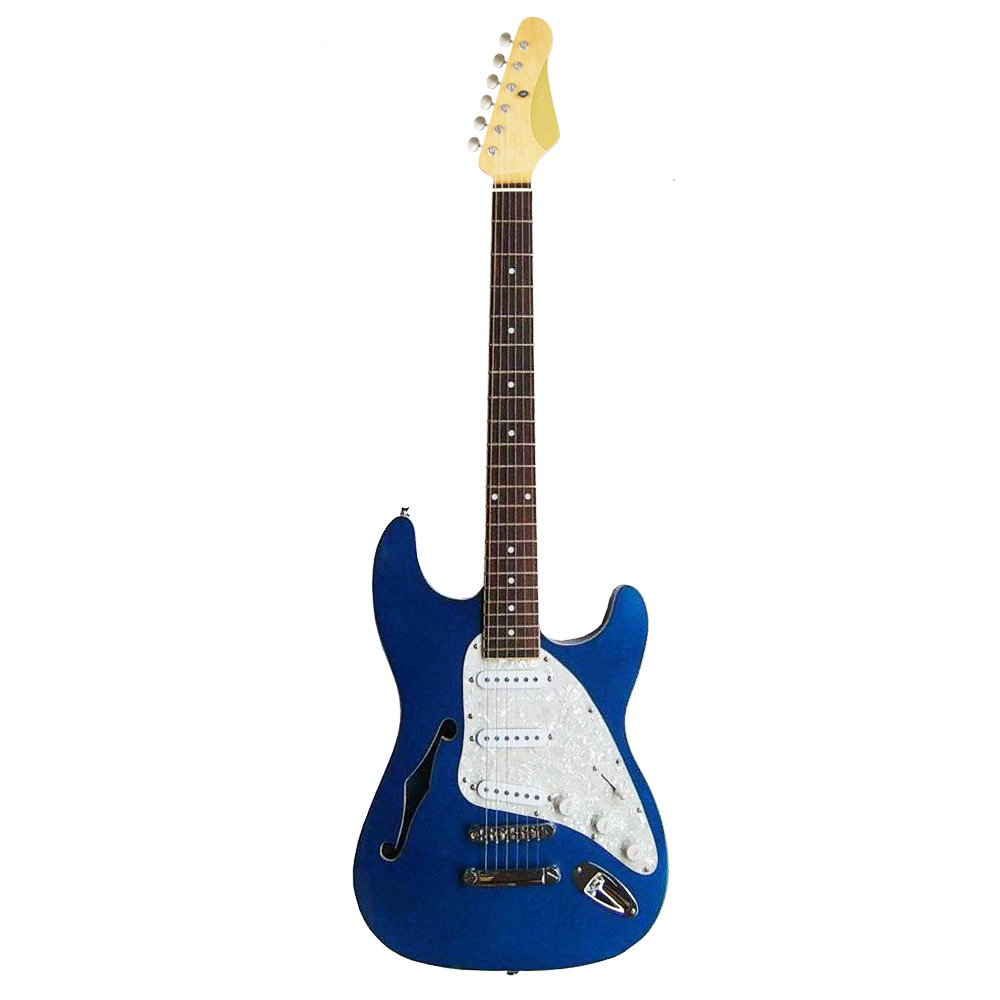 Solid color ST electric guitar for beginner ST guitar electric with bigsby trems ready to ship