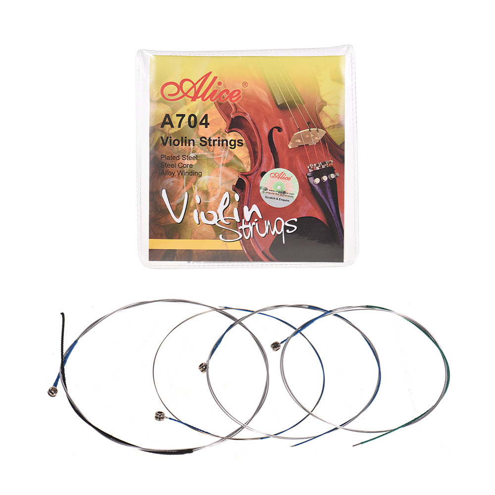 Hot Sale Alice A704 Plated Steel Plain String Steel Core 4/4 Practice Violin string