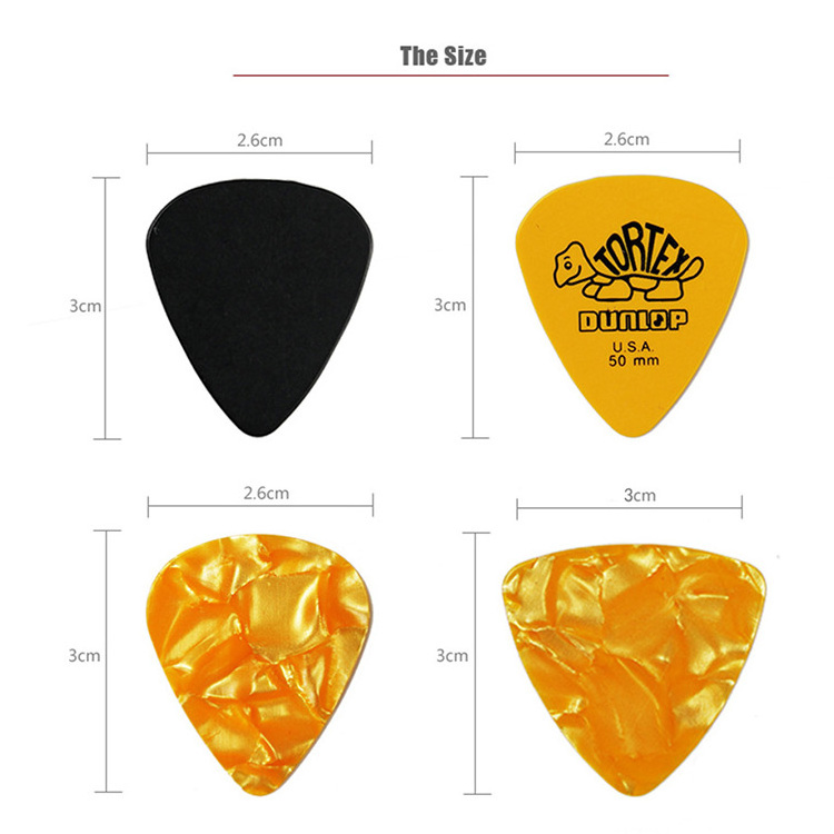 Custom Guitar Picks 0.46/ 0.71 /0.96mm Music Picks Celluloid Guitar Plectrum for Electric Acoustic Guitars