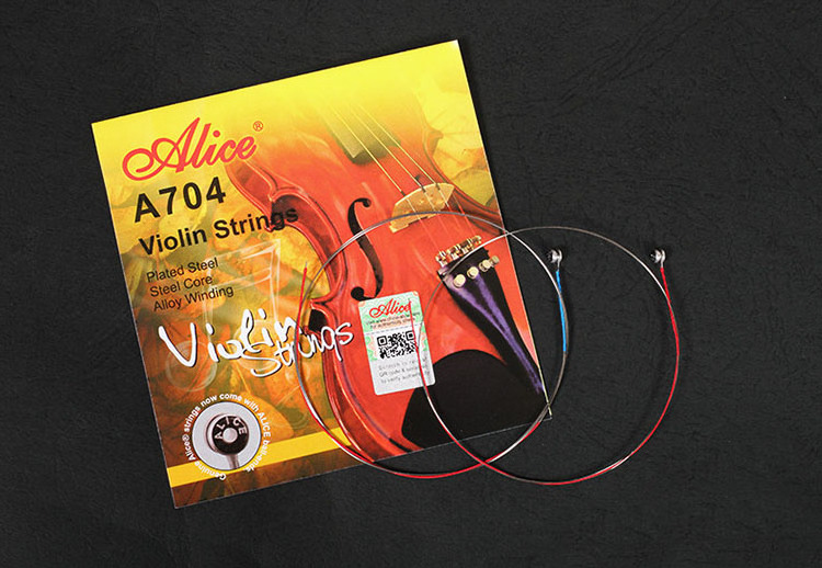 Hot Sale Alice A704 Plated Steel Plain String Steel Core 4/4 Practice Violin string