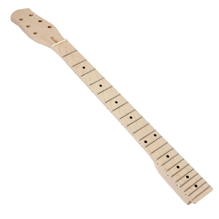 22 Frets Guitar Neck Nature C shape 25.5 Inch scale Maple wood DIY unfinished guitar neck