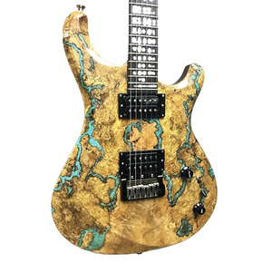 Wholesale Musical Instruments Cheap blue stone strip inlay electric guitar for sale