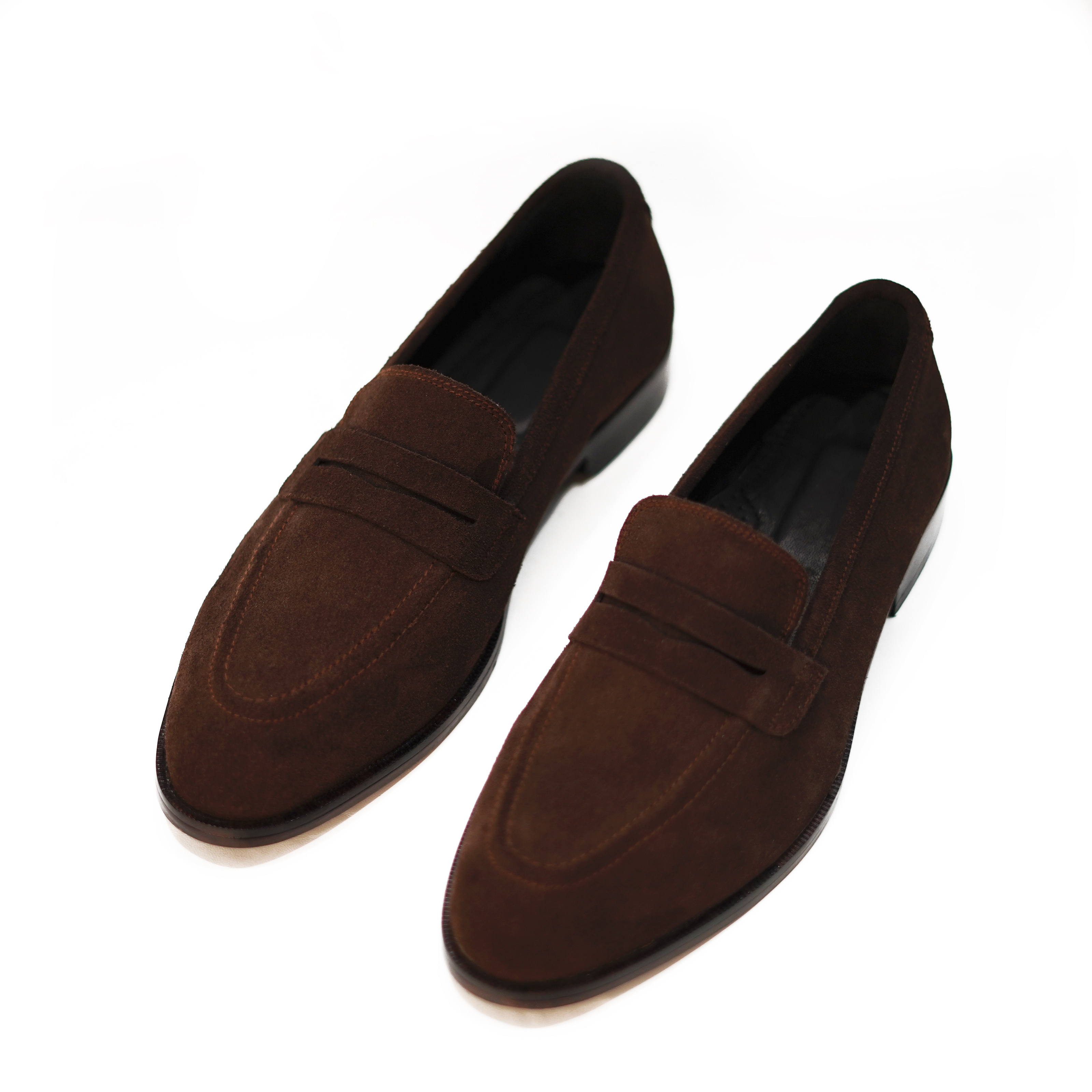 Custom loafers suede loafers for men handmade dress casual Leather sole slip on penny loafer