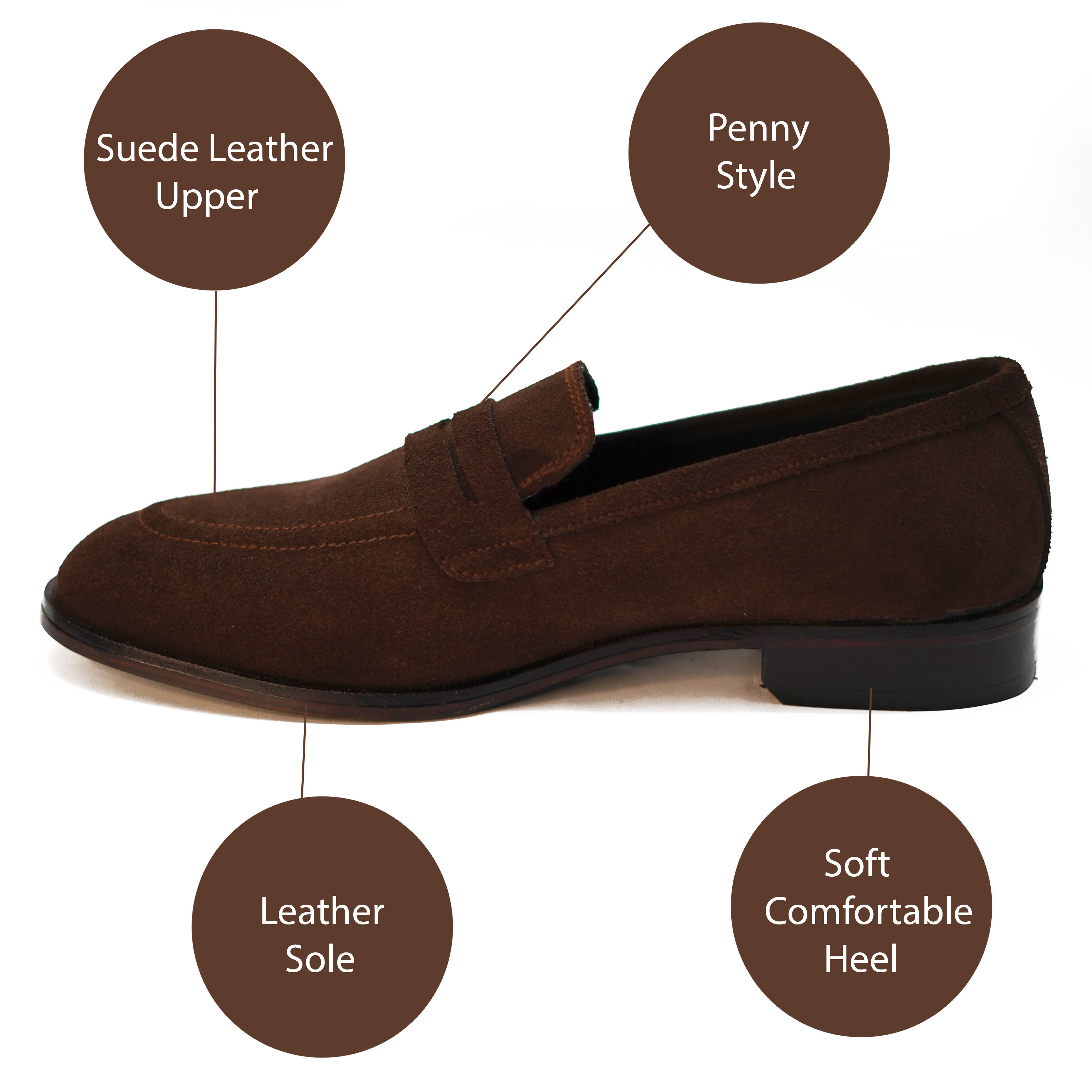 Custom loafers suede loafers for men handmade dress casual Leather sole slip on penny loafer