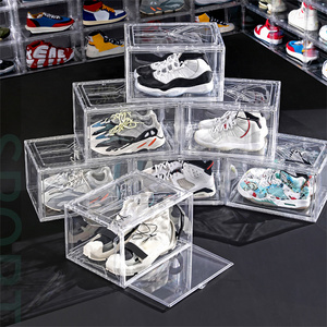 Wholesale Products China Drop Front Clear Stackable Shoe Led Box, Clear Shoe Box Magnetic, Size 14 Clear Shoe Box