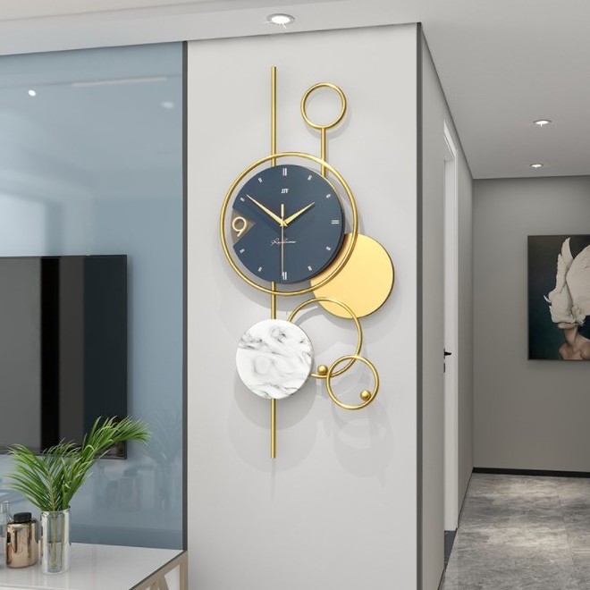 Watch simple modern decorative clock wall Nordic light luxury art wall watch fashion creative living room wall clock