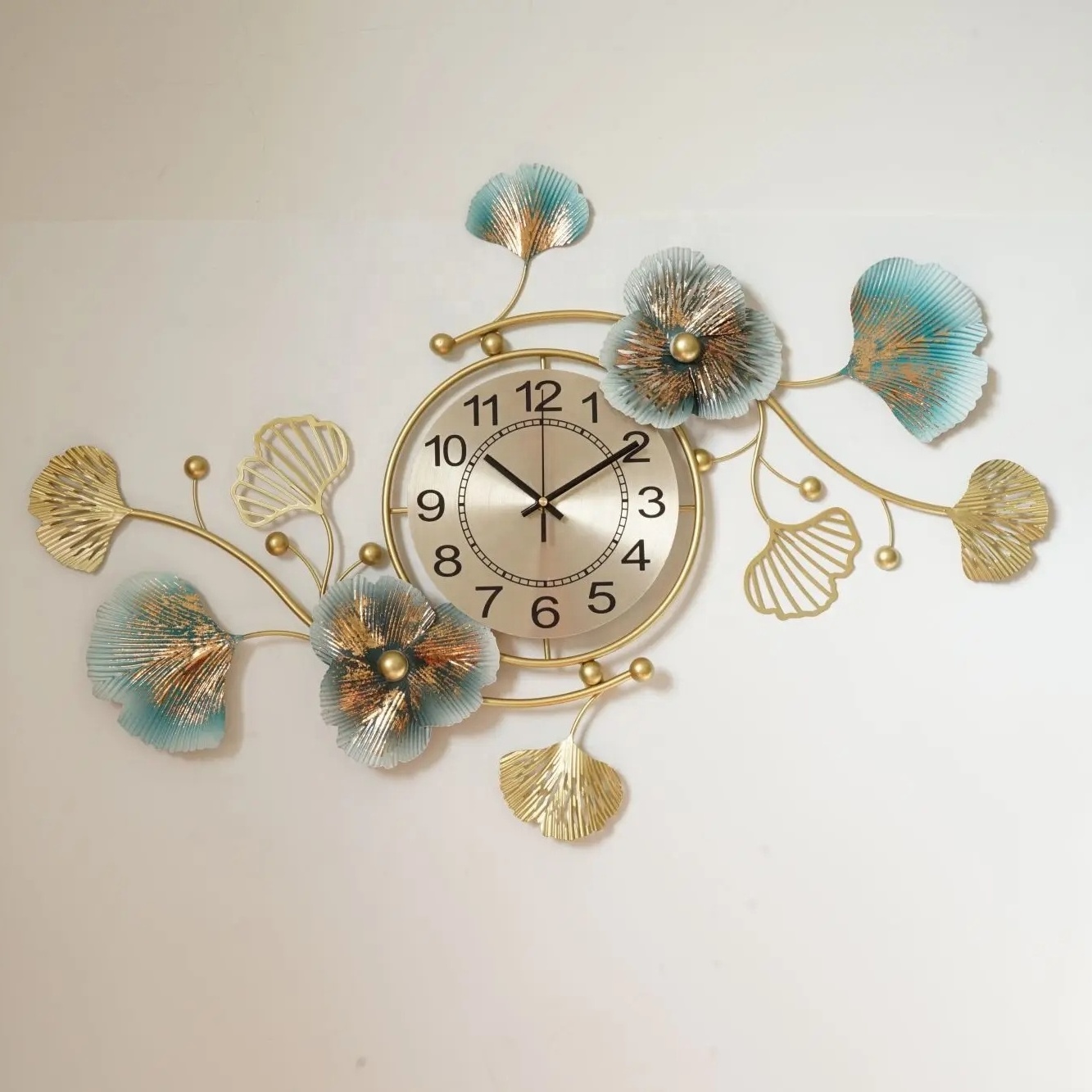 Metal Arts For Living Room 3D Wall Arts Home Decorative Metal Arts High Quality Living Room Wall Clocks