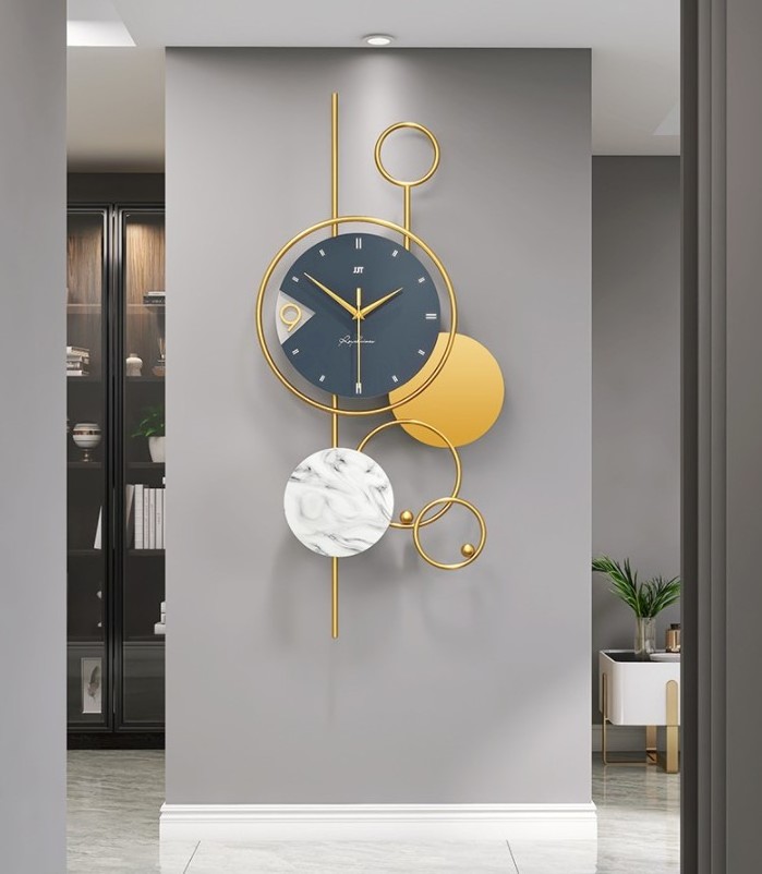 Watch simple modern decorative clock wall Nordic light luxury art wall watch fashion creative living room wall clock