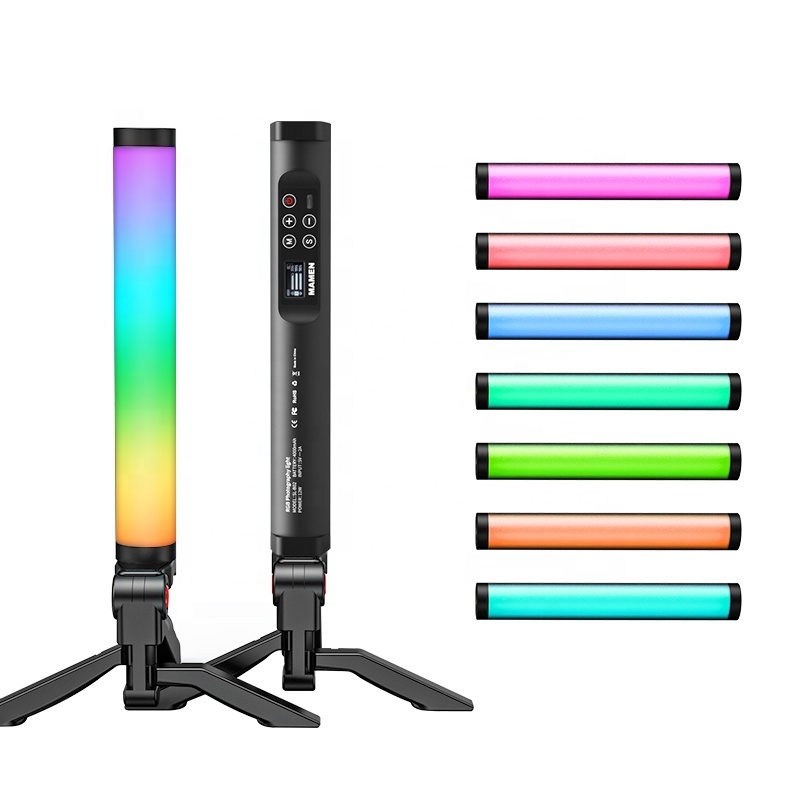 MAMEN Full-Color RGB Tube Light Magnetic TikTok Multicolor RGB LED Photography Handheld Video Light