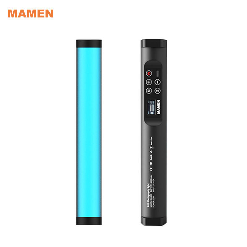 MAMEN Full-Color RGB Tube Light Magnetic TikTok Multicolor RGB LED Photography Handheld Video Light