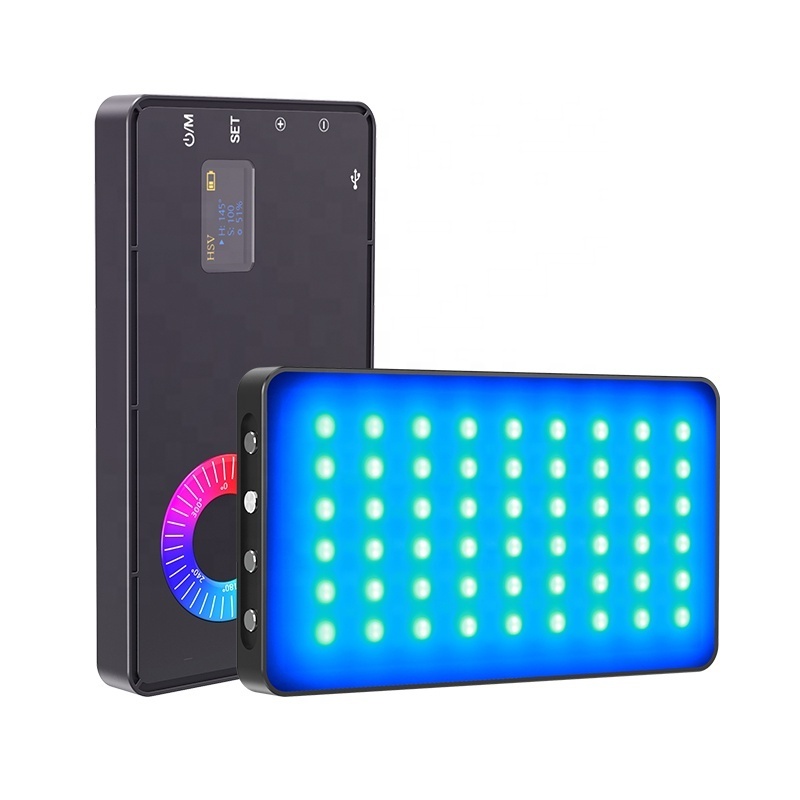 MAMEN New Arrival Mini RGB BI Color Video Light Rechargeable Photography LED Light Panel Fill Wireless Charger With Light