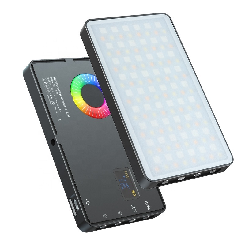 MAMEN New Arrival Mini RGB BI Color Video Light Rechargeable Photography LED Light Panel Fill Wireless Charger With Light