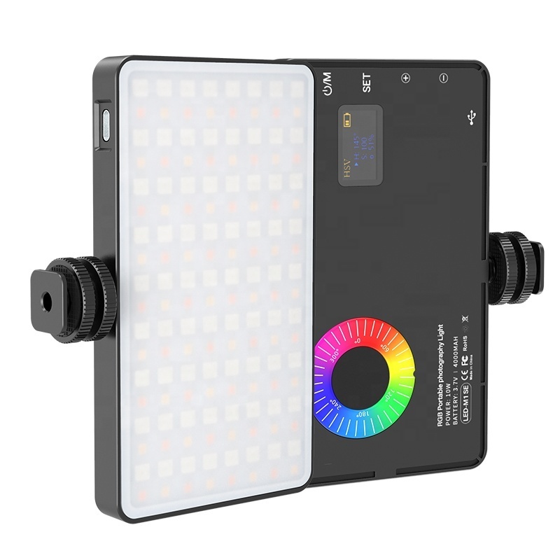 MAMEN New Arrival Mini RGB BI Color Video Light Rechargeable Photography LED Light Panel Fill Wireless Charger With Light