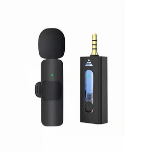 Wireless Microphone with Collar clip on lapel small microphone Crystal Control Phase-Locked Loop Synthesized