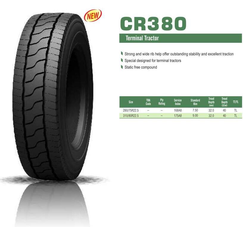 Chaoyang brand CR380 280/75R22.5 310/80R22.5 Terminal Tractor otr tires