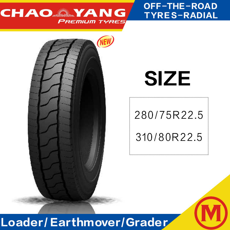 Chaoyang brand CR380 280/75R22.5 310/80R22.5 Terminal Tractor otr tires