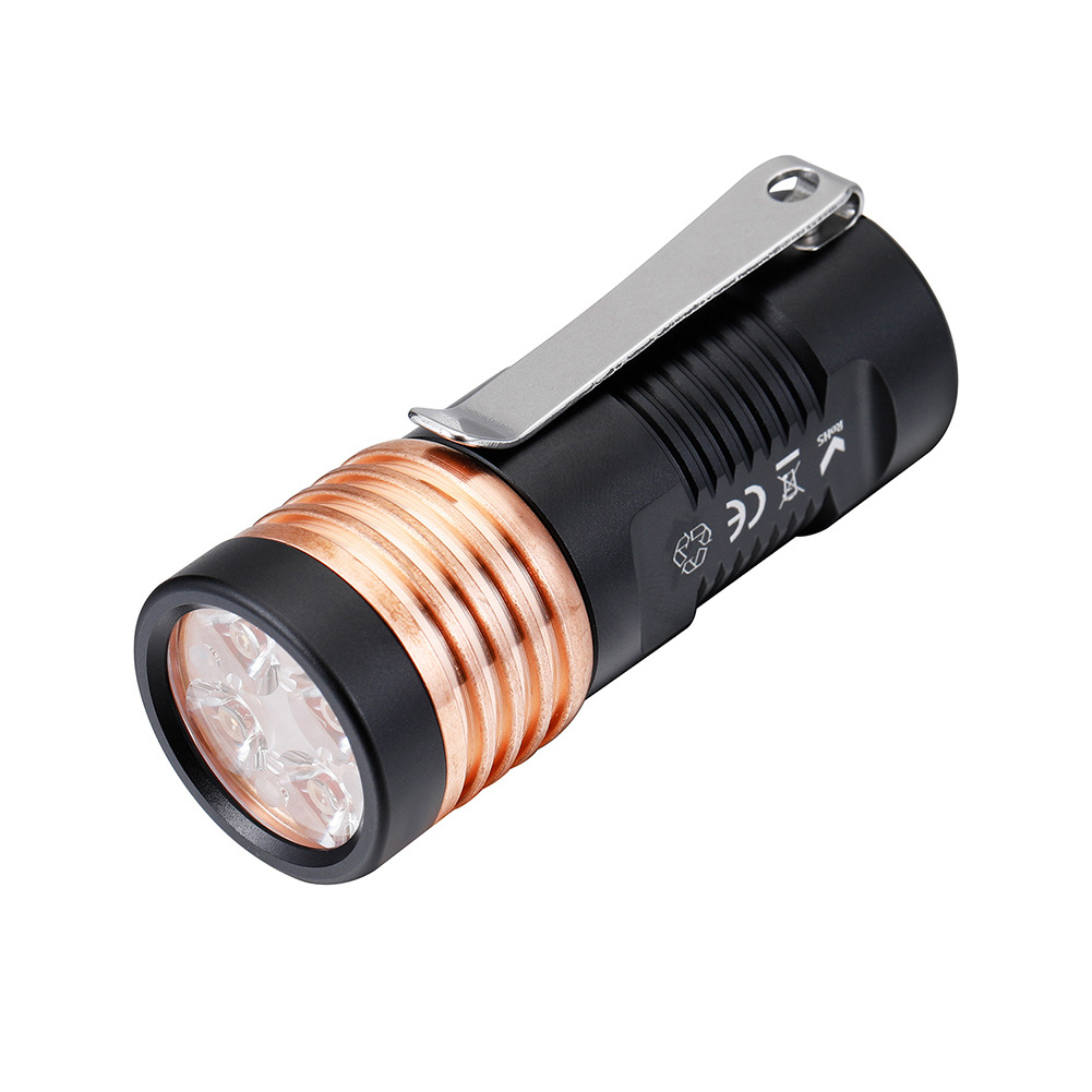 MANKER E14 III 4000 Lumens Mini EDC Pocket LED Flashlight use Type-C USB Rechargeable 18350 Battery(10A)