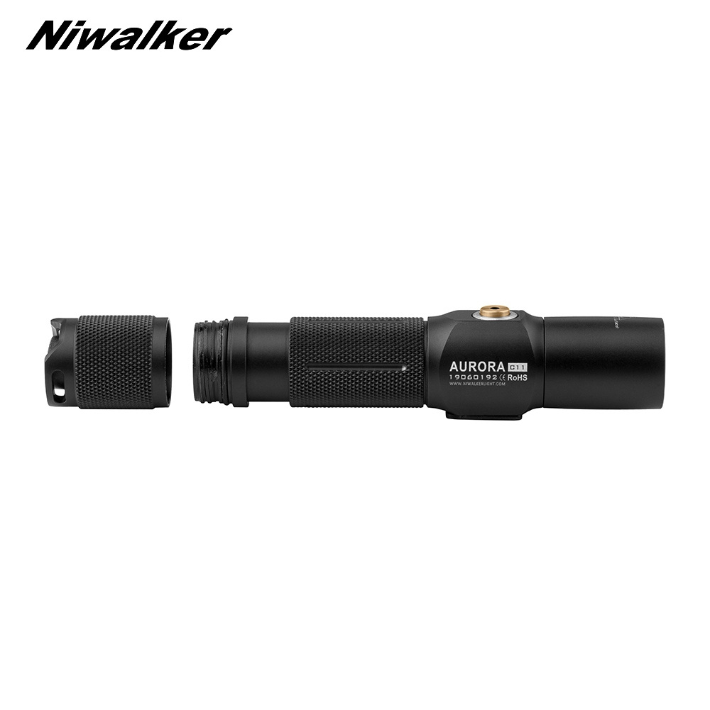 Niwalker C11 Tactical Portable LED Flashlight Handheld Rechargeable High Lumen with Strobe IPX6 Waterproof Pocket Flashlight