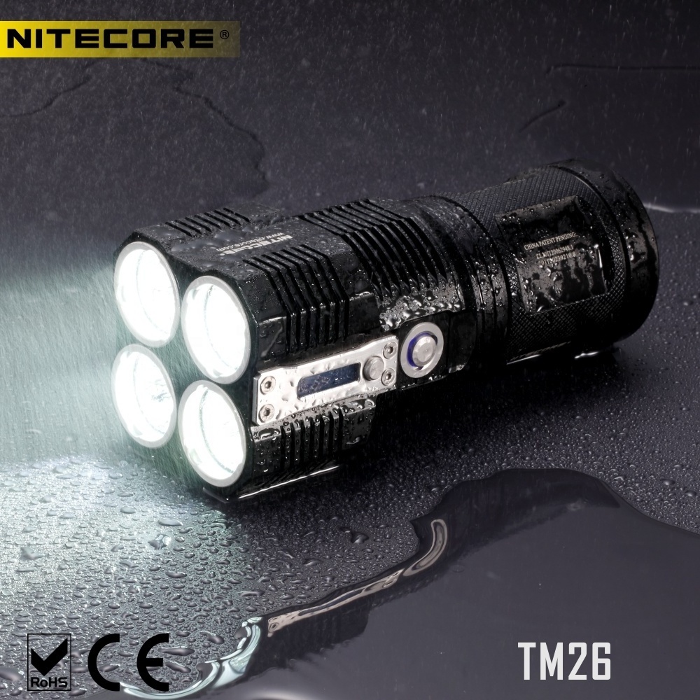 NITECORE TM26 4000 Lumens 18650 IP68 Aluminum Strong Rescue LED Flashlight