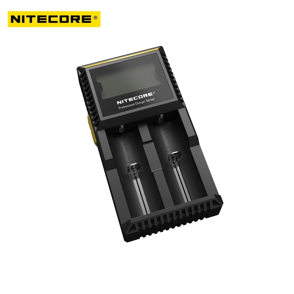 NITECORE D2 Digicharger 2 slots Intelligent Charger with LCD Display for Li-ion/LiFePO4/Ni-MH/Ni-Cd/AA/AAA Battery