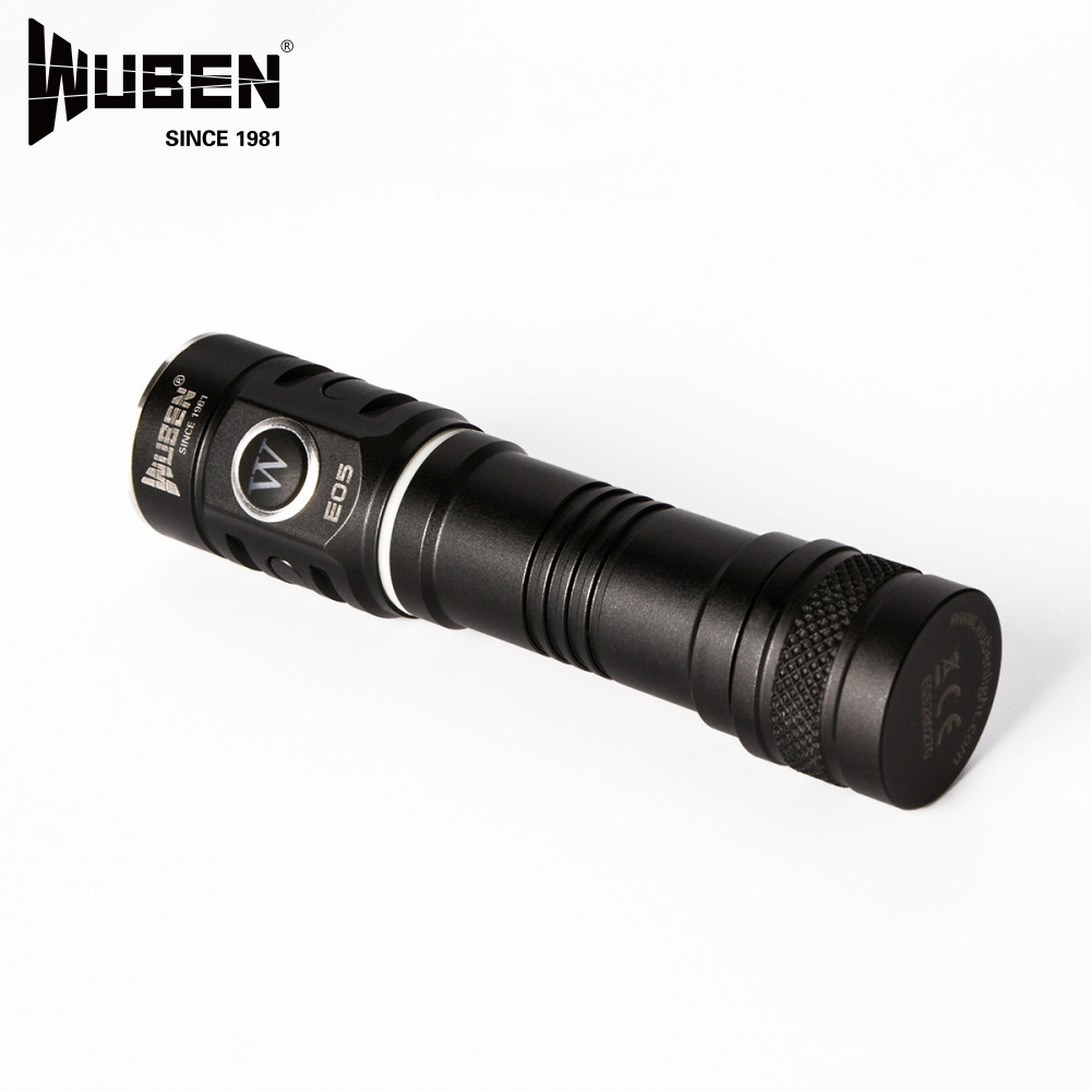 WUBEN E05 EDC flashlight 900LM 130meters 6 modes XPL LED Magnetic tailcap Double way clip included 14500 battery torch