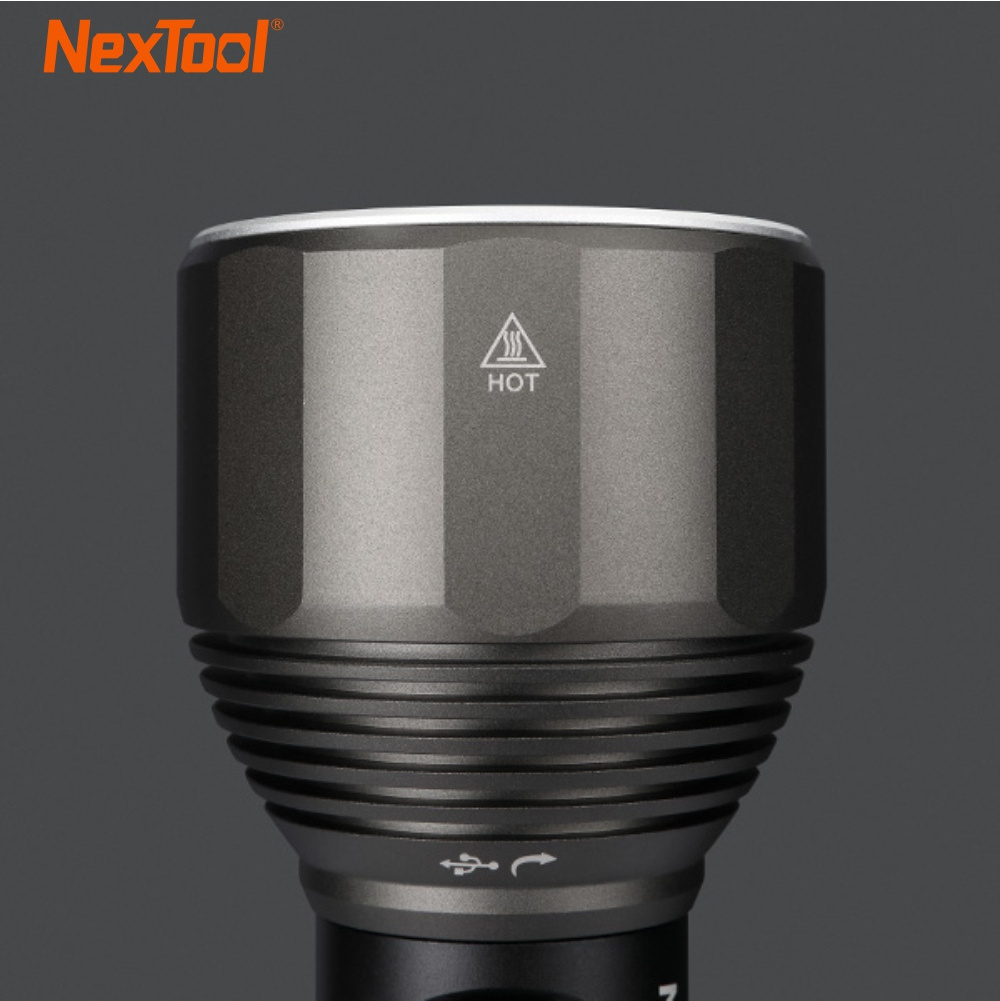 NexTool XPH50.2 2000lm 6500K 380m USB-C Rechargeable Flashlight 26650 5000mAh Battery Outdoor  LED lanterna de led