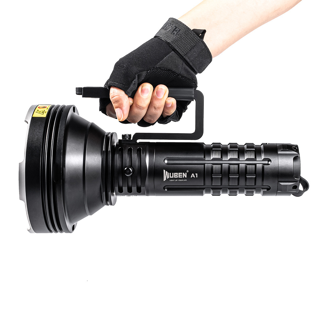 Wuben A1 Super Bright Powerful 20000 Lumens Long Range Search Light Spotlight Led Flashlight 4xSBT90 torch