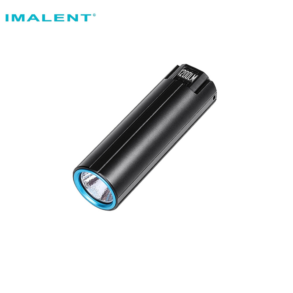 IMALENT LD10 Mini Flashlight 5Modes 1200Lumens OLED Display USB Magnetic Rechargeable Keychain 18350 Torch Lantern EDC