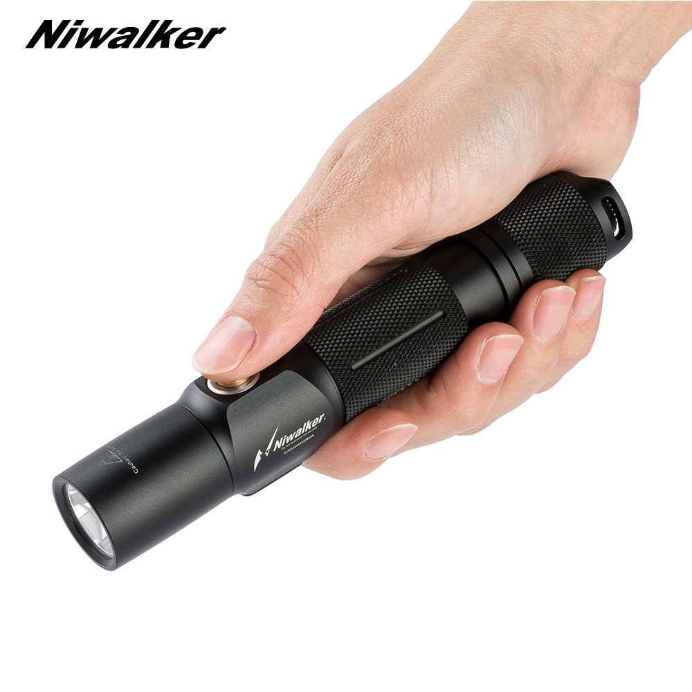 Niwalker C11 Tactical Portable LED Flashlight Handheld Rechargeable High Lumen with Strobe IPX6 Waterproof Pocket Flashlight