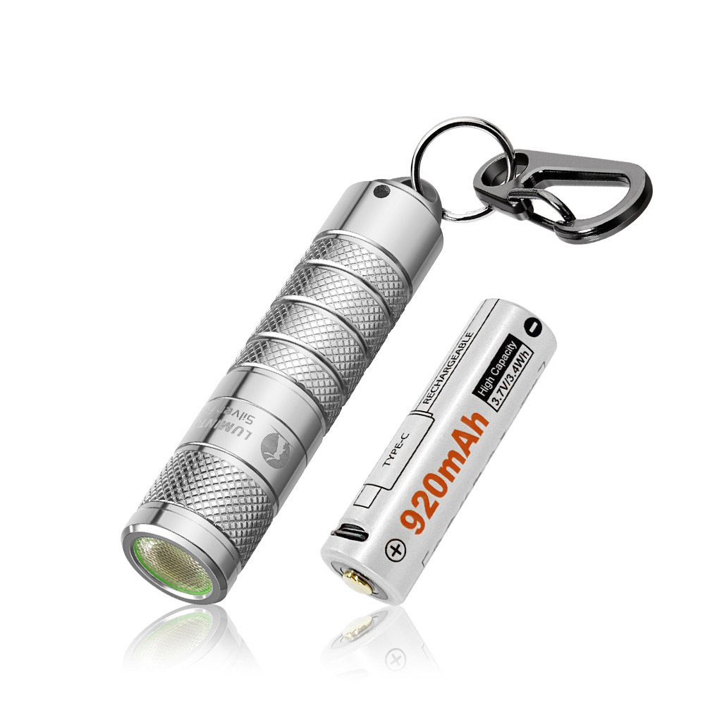 14500 Flashlight Silver fox AA flashlight Lumintop keychain flashlight 760 lumens turbo mode with magnetic tail