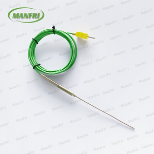 Thermocouple Temperature Sensor Wiring Type T with Green Thermocouple Cable 1M For Chemical Plant