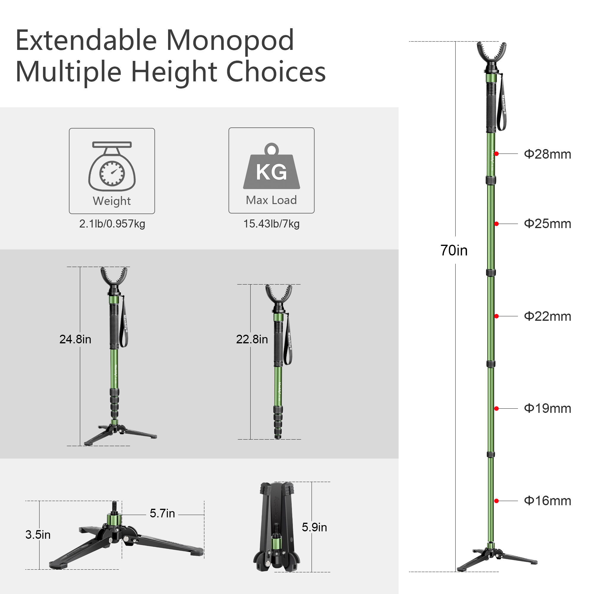 Outdoor Sports  Shooting Stand Sticks  Monopod  Telescopic Shooting Stick For Outdoor Shooting