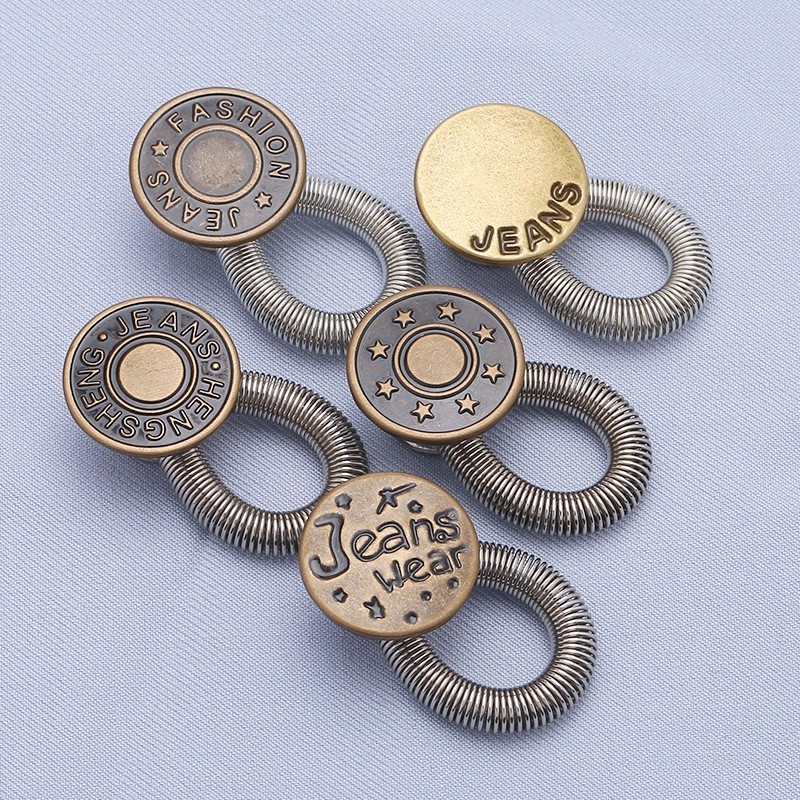 Metal spring cowboy extension buckle Extenders for Jeans Extenders Set Pregnancy Pants Button Extender for Pants Jeans