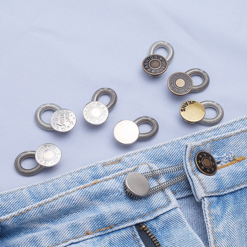 Metal spring cowboy extension buckle Extenders for Jeans Extenders Set Pregnancy Pants Button Extender for Pants Jeans