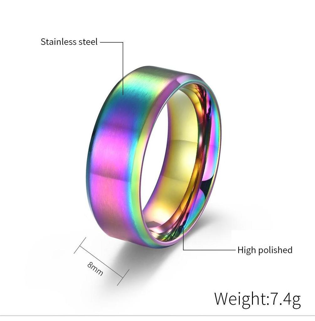 Fashion Design Hip Hop Stainless Steel Hug Ring Personality Couple Stainless Steel Ring For Women And Men