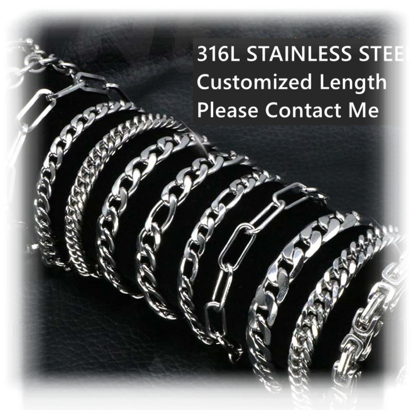 Hip Hop Fashion Bracelet Men Stainless Steel Jewelry Chain Bracelet Wholesale Mens Bracelet Cuban Chian Punk