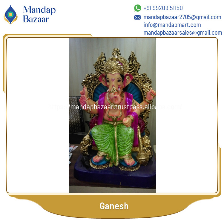 2023 New Arrival High Quality Traditional Design Event and Wedding Entrance Decoration Supplies Fibre Ganesha Idol