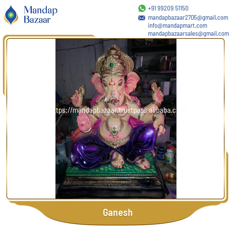 2023 New Arrival High Quality Traditional Design Event and Wedding Entrance Decoration Supplies Fibre Ganesha Idol