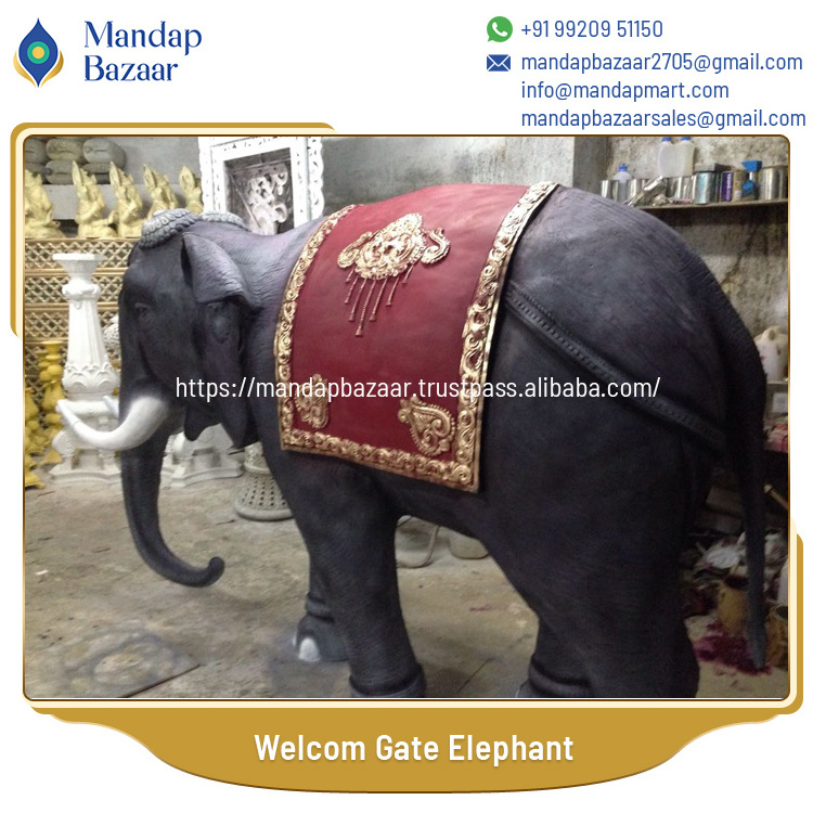 Light Weight Unique Animal Structure Wedding Decoration & Supplies Welcome Gate Entrance Elephant Idol at Competitive Price