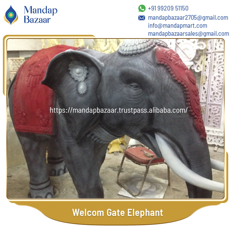 Light Weight Unique Animal Structure Wedding Decoration & Supplies Welcome Gate Entrance Elephant Idol at Competitive Price