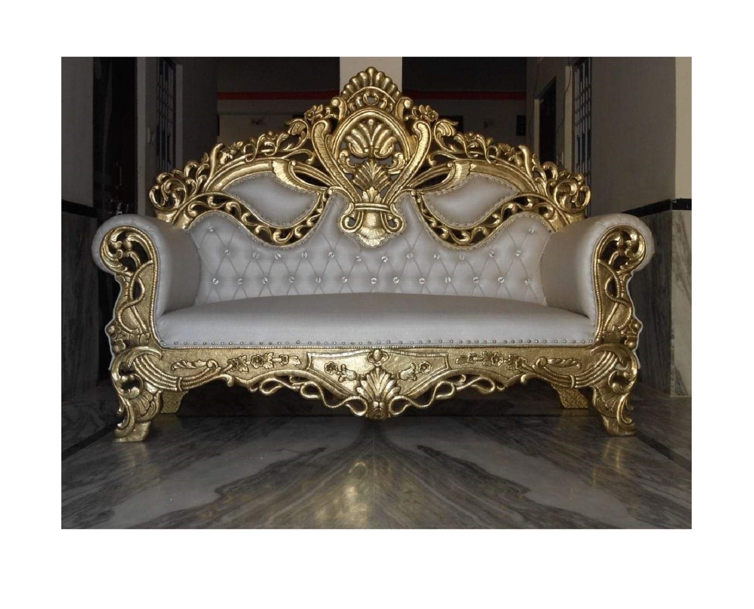 white wedding furniture sofa set indian style