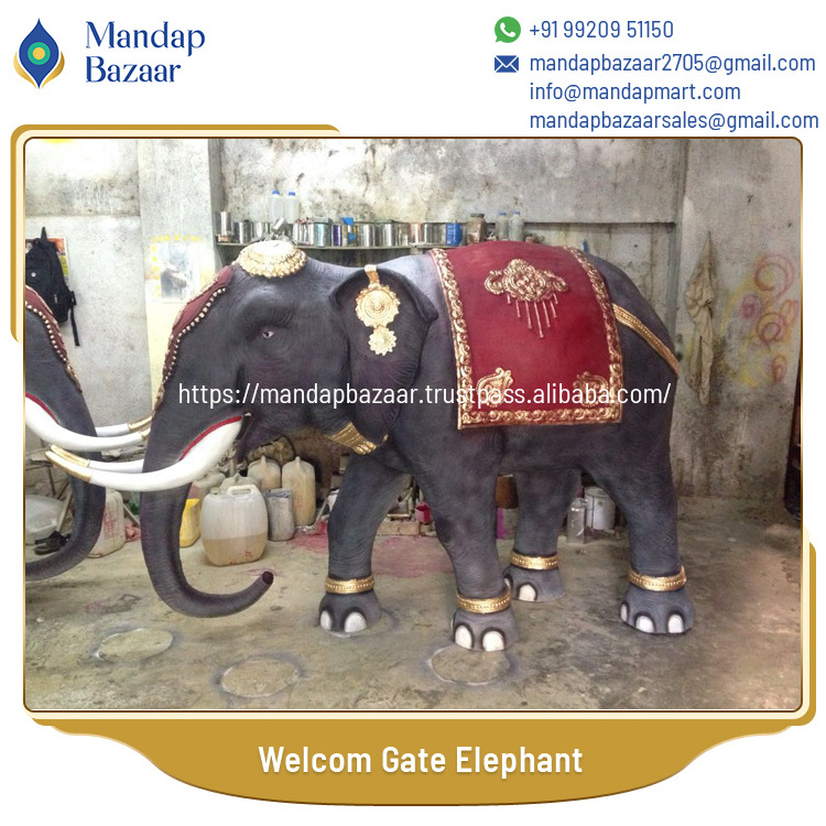 Light Weight Unique Animal Structure Wedding Decoration & Supplies Welcome Gate Entrance Elephant Idol at Competitive Price