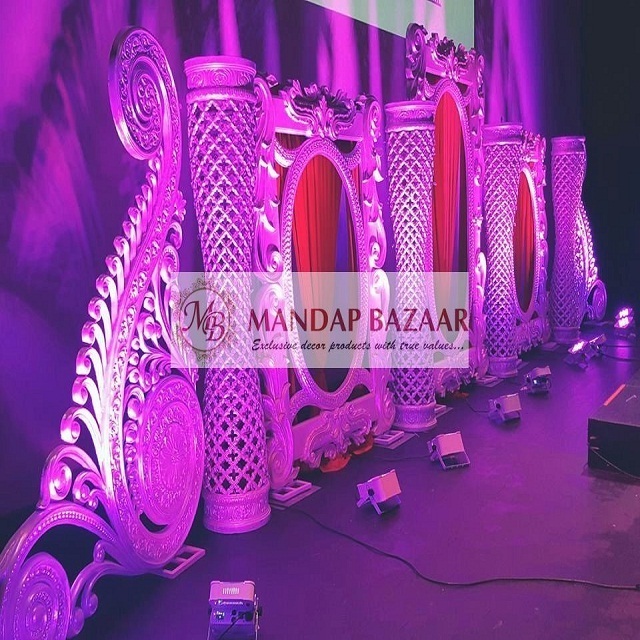 Fiber Arch Panel Wedding Stage Wedding Event MANDAP BAZAAR Fiberglass IN;41826 Carton Packing Morden Customized Size MSTG2