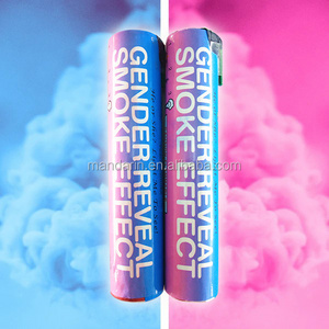 Blue or pink Gender party daytime color colour smoke flares fireworks smoke tube pyrotechnics gender reveal smoke grenades