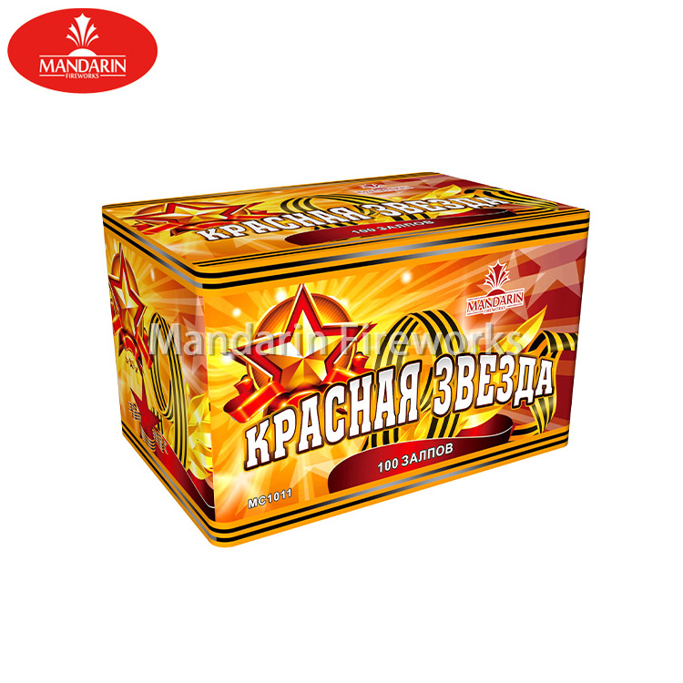 Mandarin pyrotechnics customized consumer fireworks 25 shots 500g salute daytime fireworks cake